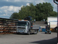 Kranbil, lastning